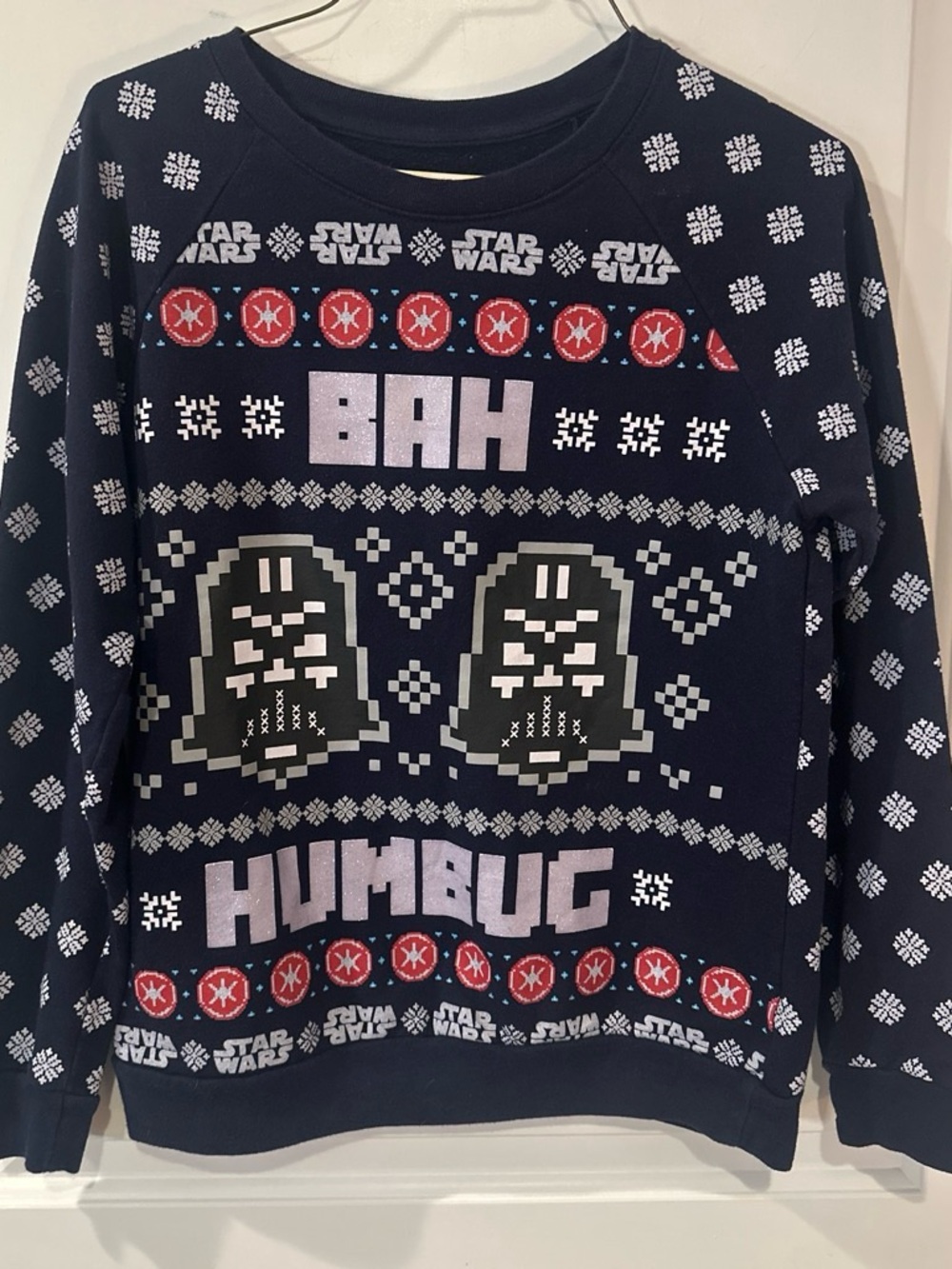 Star Wars Men’s Navy 'Bah Humbug' Crewneck Sweater